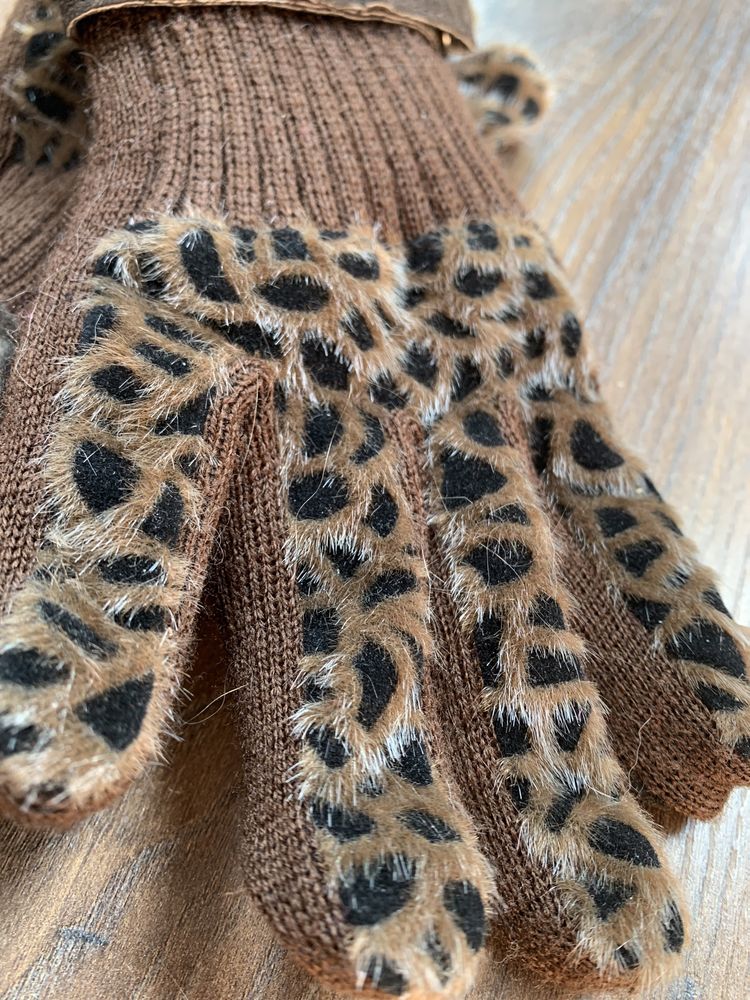 Rękawiczki damskie rozmiar M tygrysek