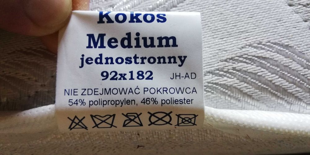 Materac z kokosem do spania - dwustronny