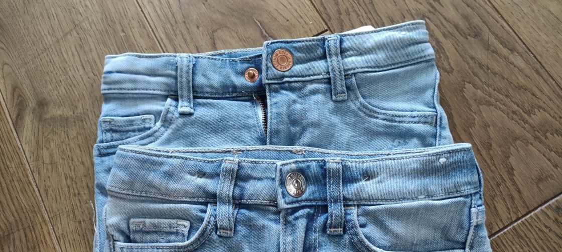 2 pary spodenki jeans 2-3 lata H&M