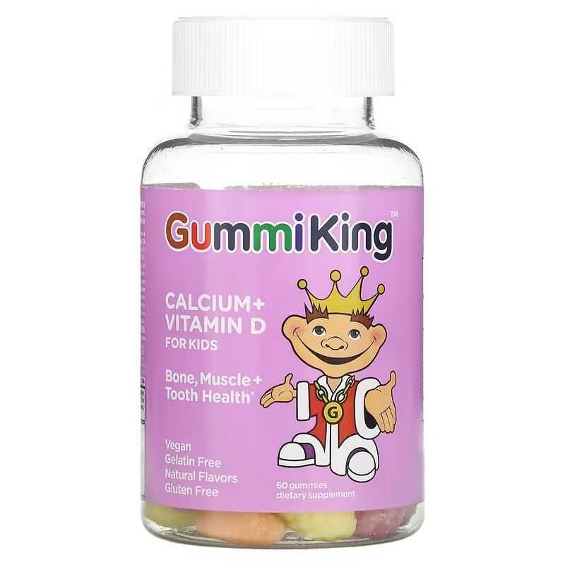 GummiKing кальций и витамин D для детей. 60 жевательных мармеладок