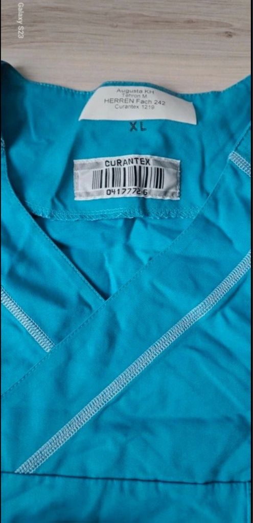 Niebieski fartuch Kitel uniform r. Xl/xxl miękki wygodny