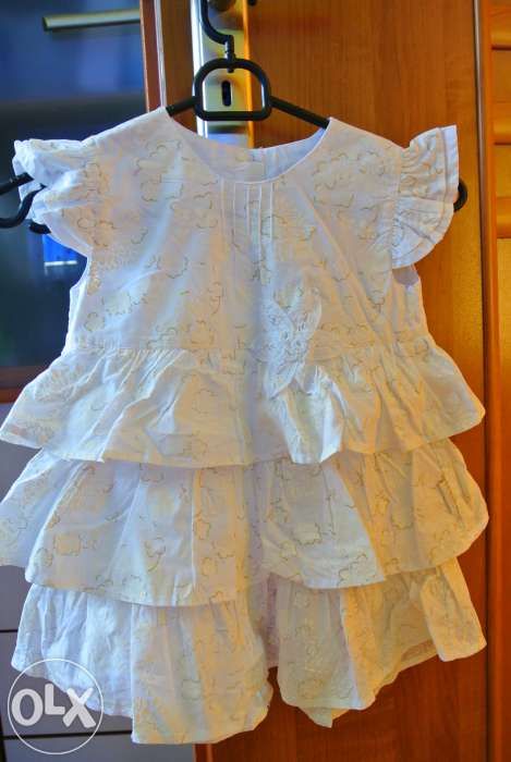 Wójcik komplet 86 chrzest sukienka+spodenki+kapelusz j.nowy