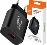 szybka Ładowarka sieciowa QC 3.0 USB 3A czarna 5V/3A, 9V/2A, 12V/1.5A
