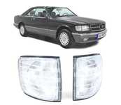PISCAS FRONTAIS BRANCOS MERCEDES W126 COUPÉ