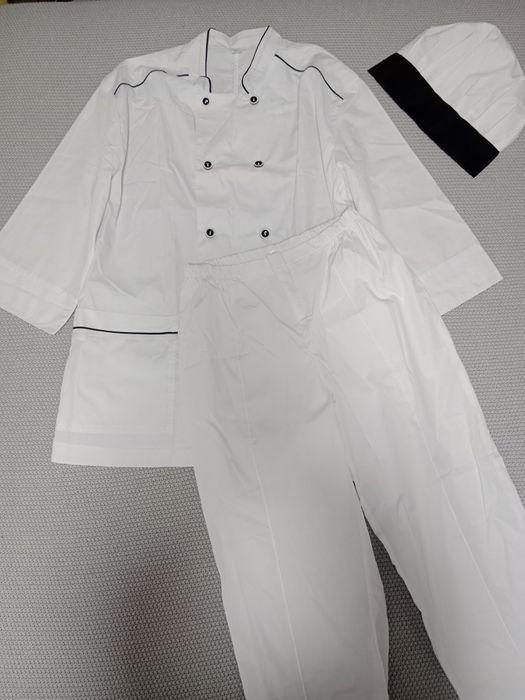 Форма для повара, китель, штаны, шапочка