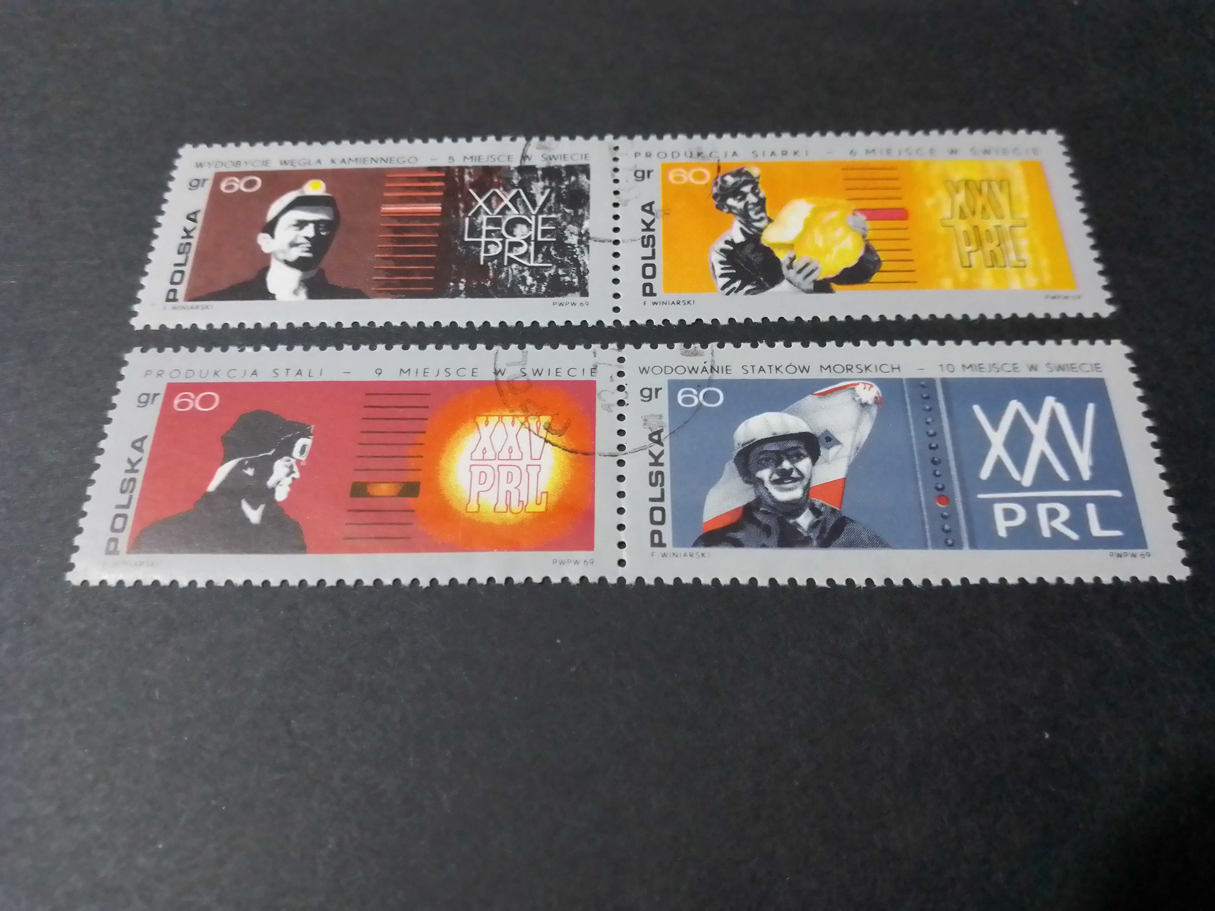 4 Selos Usados Série Completa - Polónia
