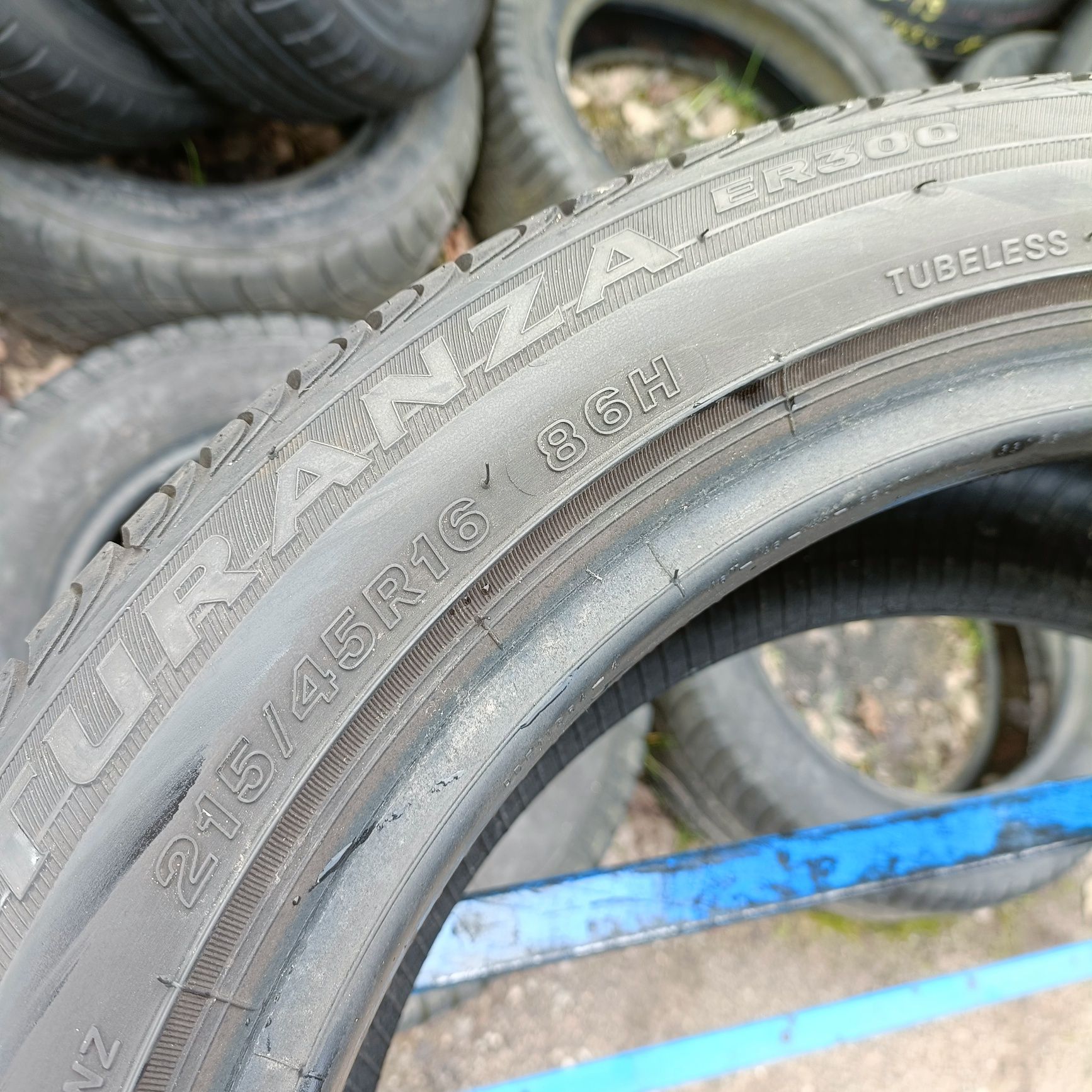 215/45r16 Bridgestone Turanza ER300, 7.5mm