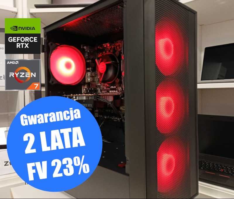 Nowy Komputer Gamingowy Ryzen 7 8700f 64GB DDR5 2000GB RTX 5070Ti 16gb