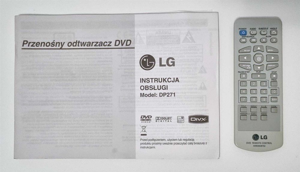 Nowy pilot do odtwarzacz DVD LG DP271 plus instrukcja PL