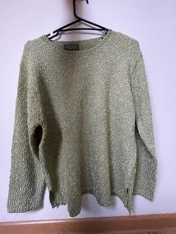 Oliwkowy sweter XL