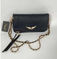 Zadig & Voltaire Rock Clutch - Noir Gold