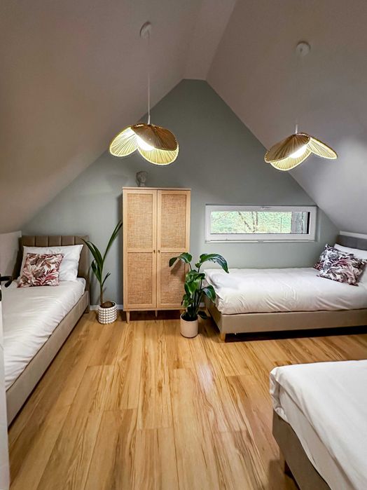 Dom w lesie pod Warszawą - balia  i sauna