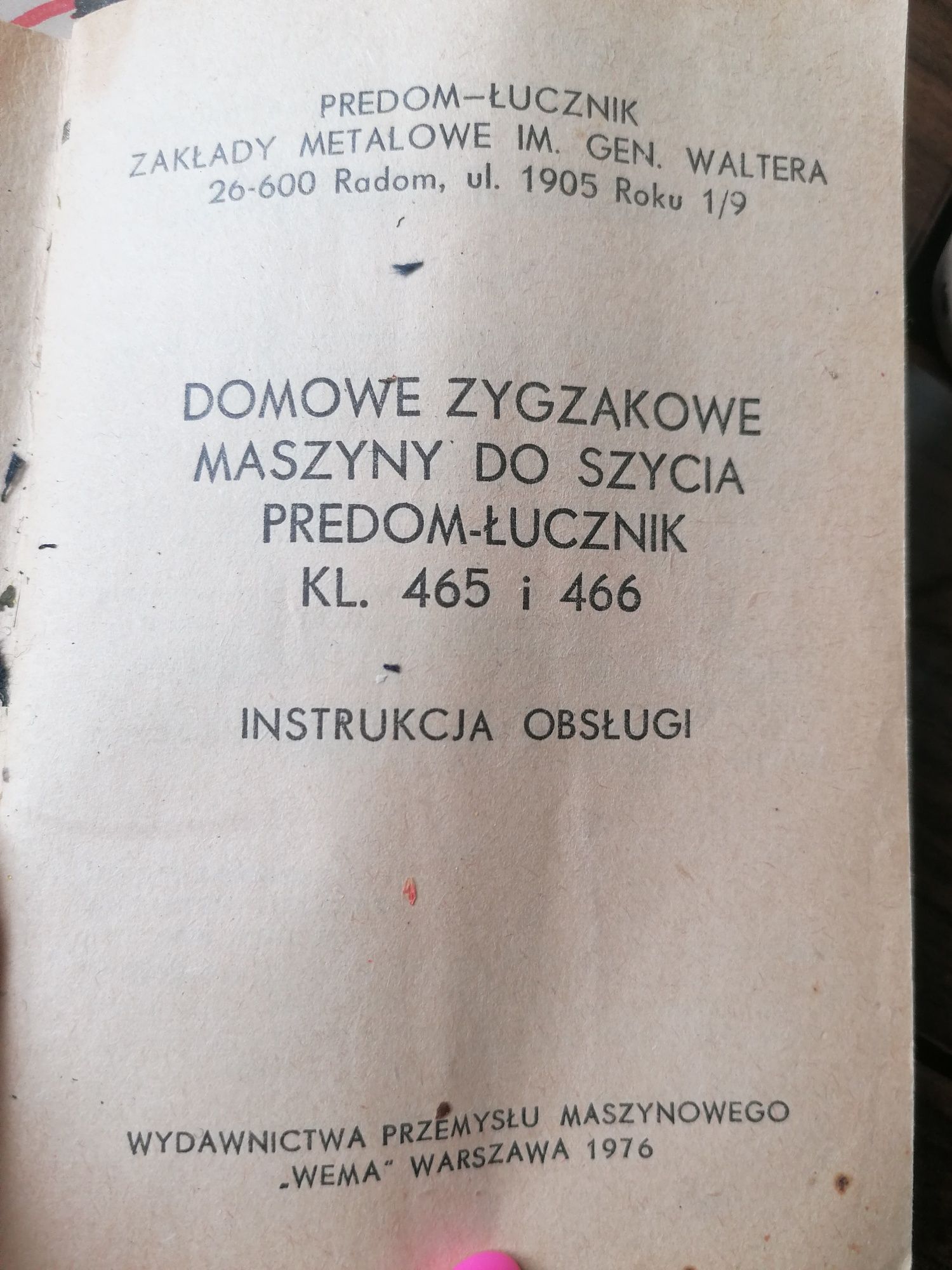 Maszyna do szycia Predom Łucznik