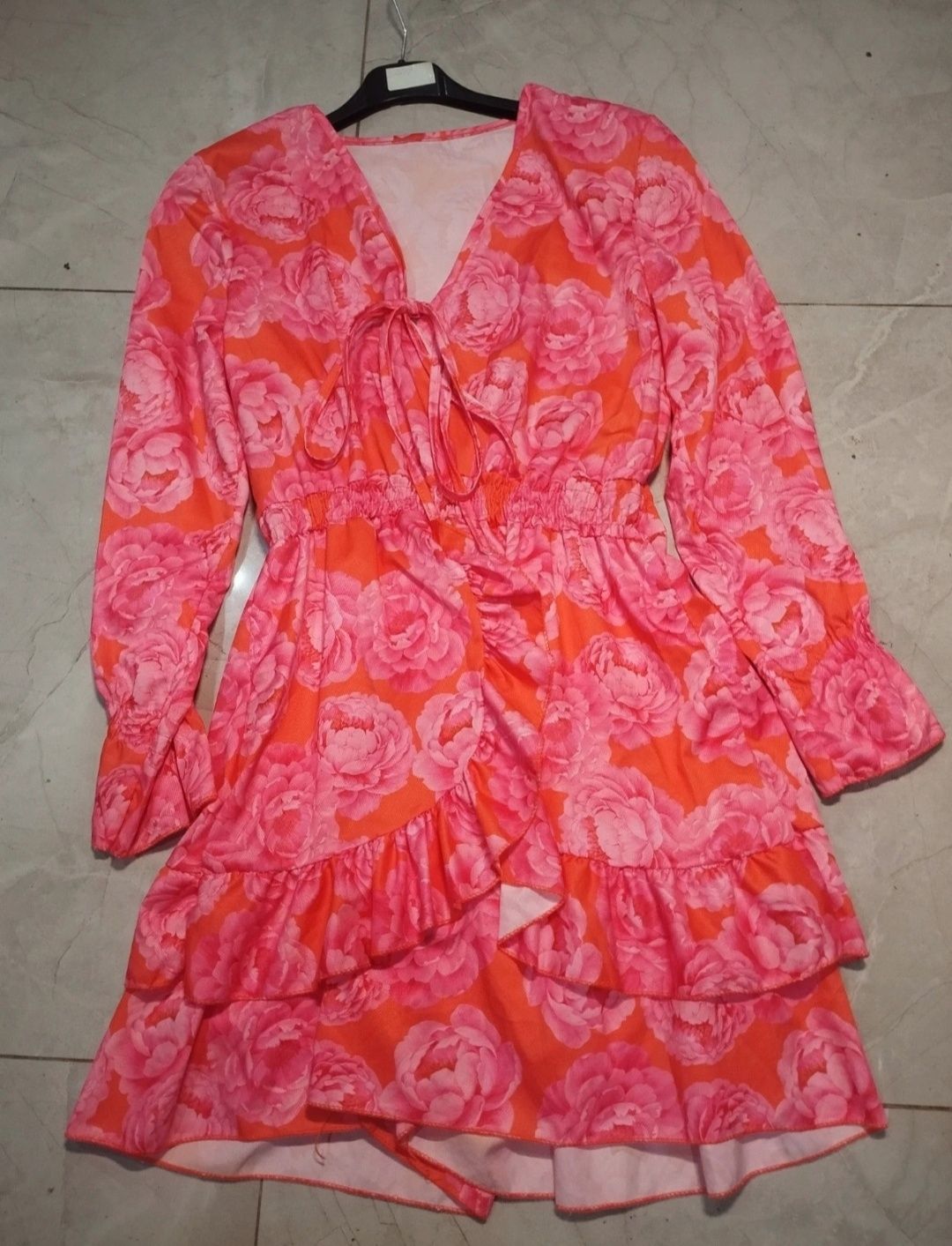 Kombinezon w kwiaty Made in italy S/M Ala sukienka lato