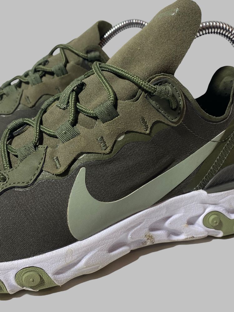 Nike React Element 55 Легкі Оригінальні Жіночі Кросівки Хакі Колір