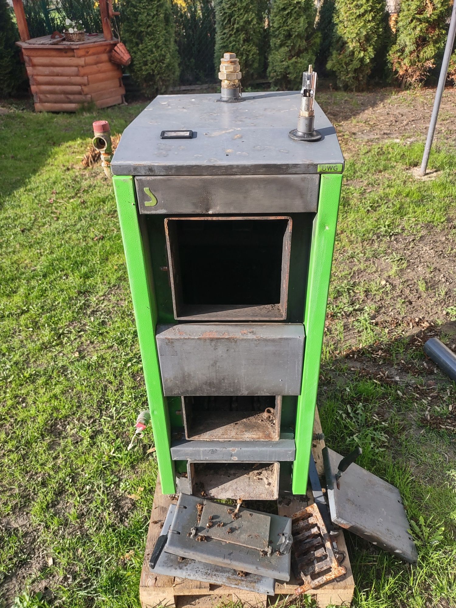 Koćioł SAS 14 kw kl.3 polony tylko drewno stan dobry.