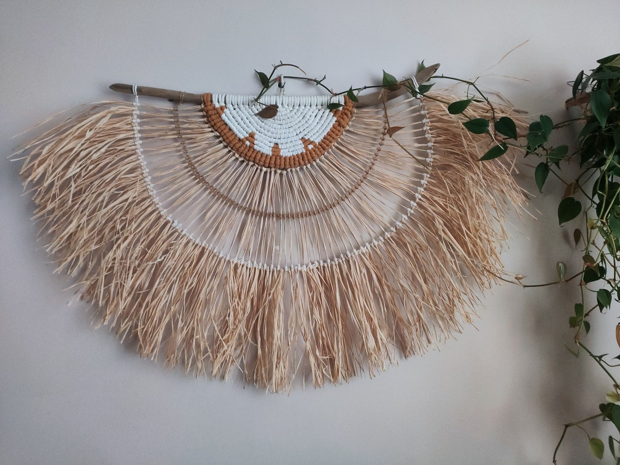 Boho Makrama z rafią