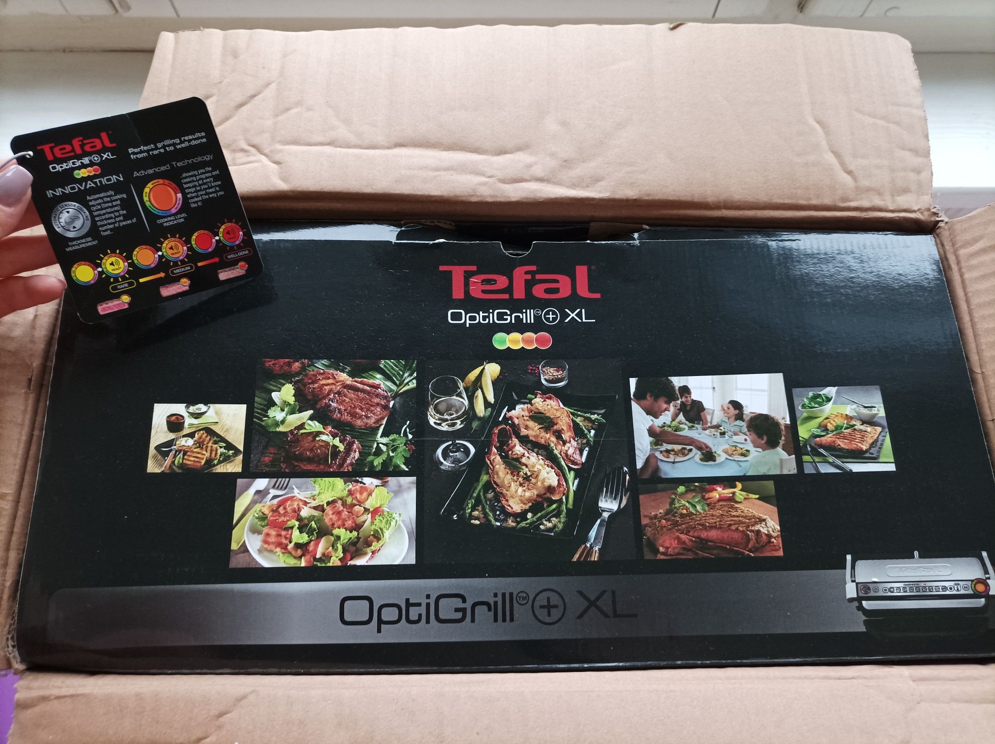 Гриль-барбекю электрический Tefal GC722D34 Optigrill+ XL