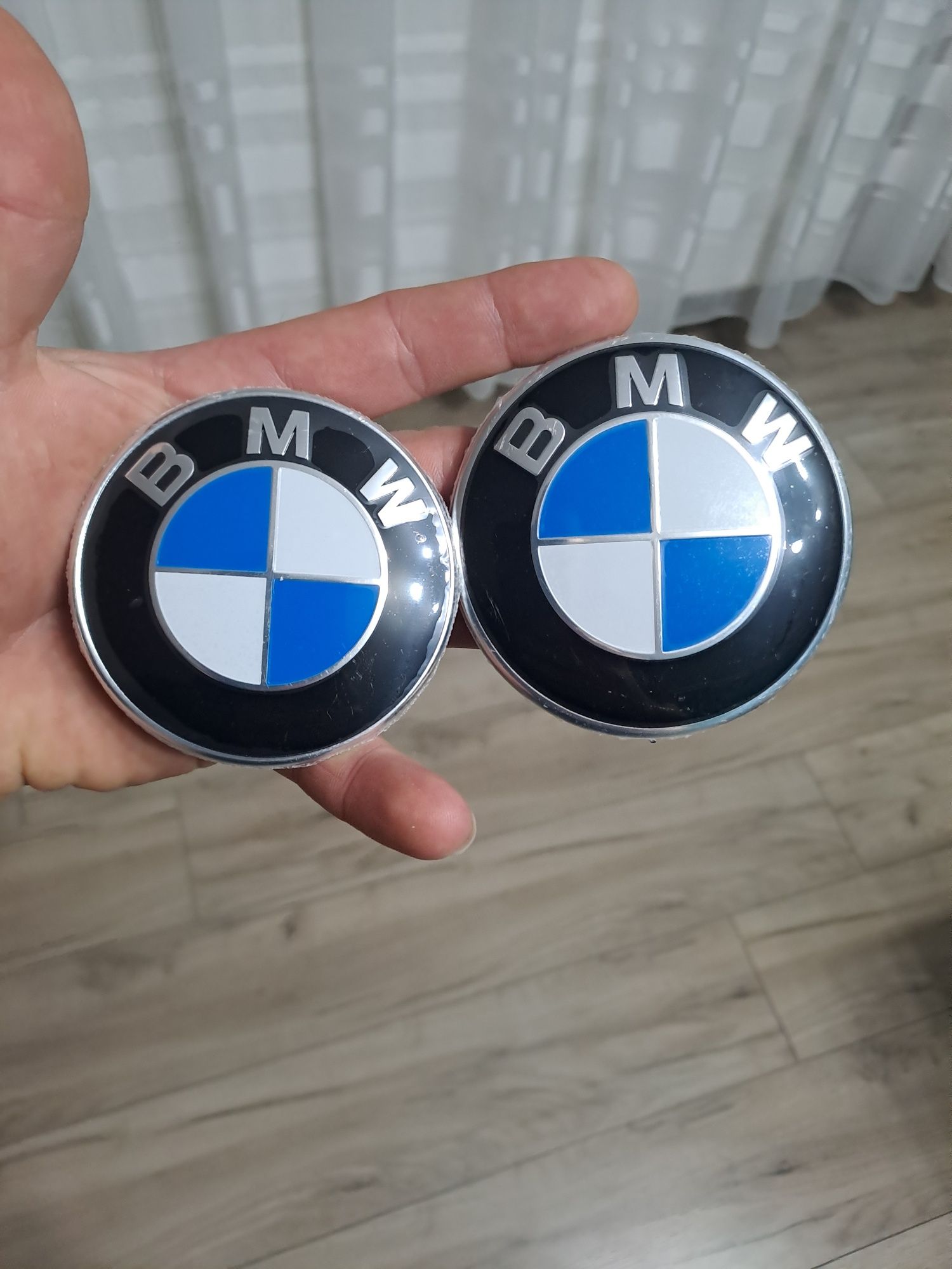 Emblematy znaczek BMW 82mm, 74mm komplet przód + tył E46, E39