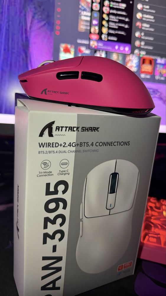 Mouse Gamer Attack Shark X3 – RGB, Sem Fio, Alta Performance