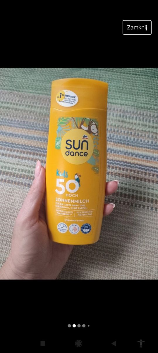 nowe Mleczko do opalania kids sundance SPF 50, 200 ml