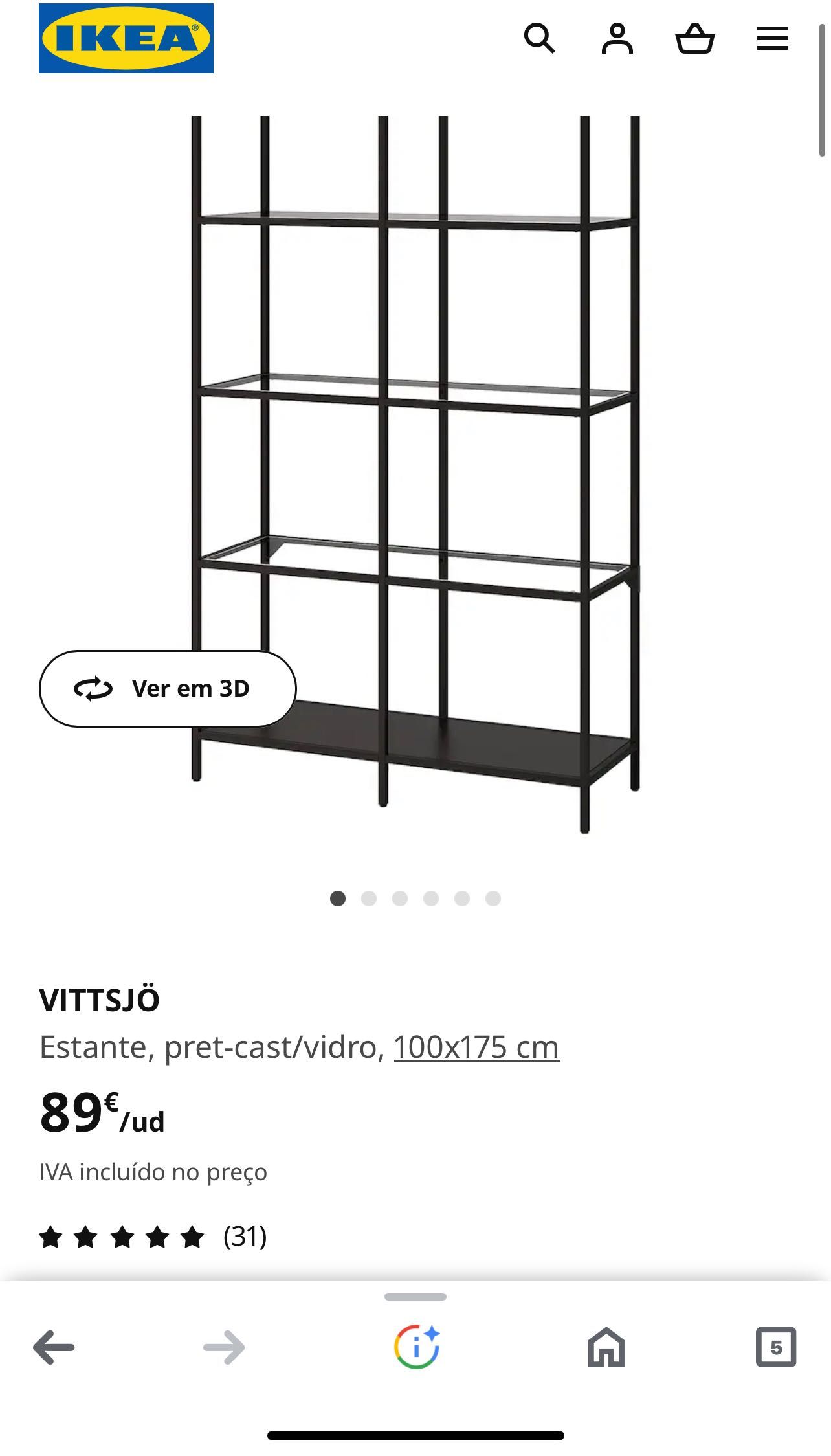 Estante Ikea 175cm