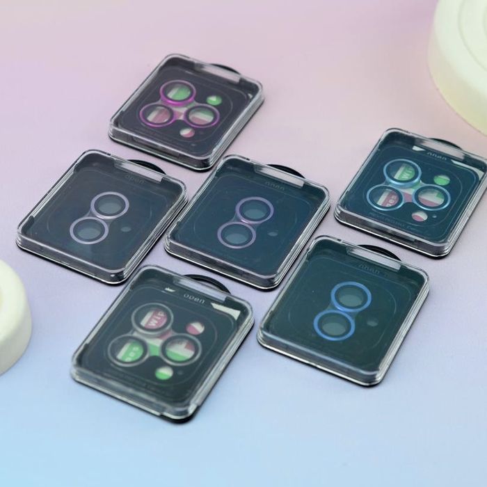 Захисне скло Camera METAL для iPhone 11–16 Pro Max Кольори різні