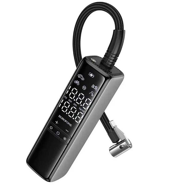 Автомобільний компресор BOROFONE FC1 160psi, 3 м, 120W, 80дБ Чорний