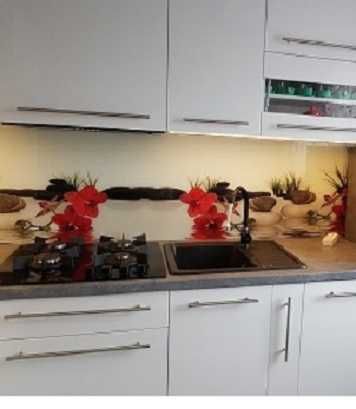 Szkło hartowane Panel szklany do kuchni- 260 cm x 55 cm