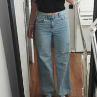 jeansy straight jasne