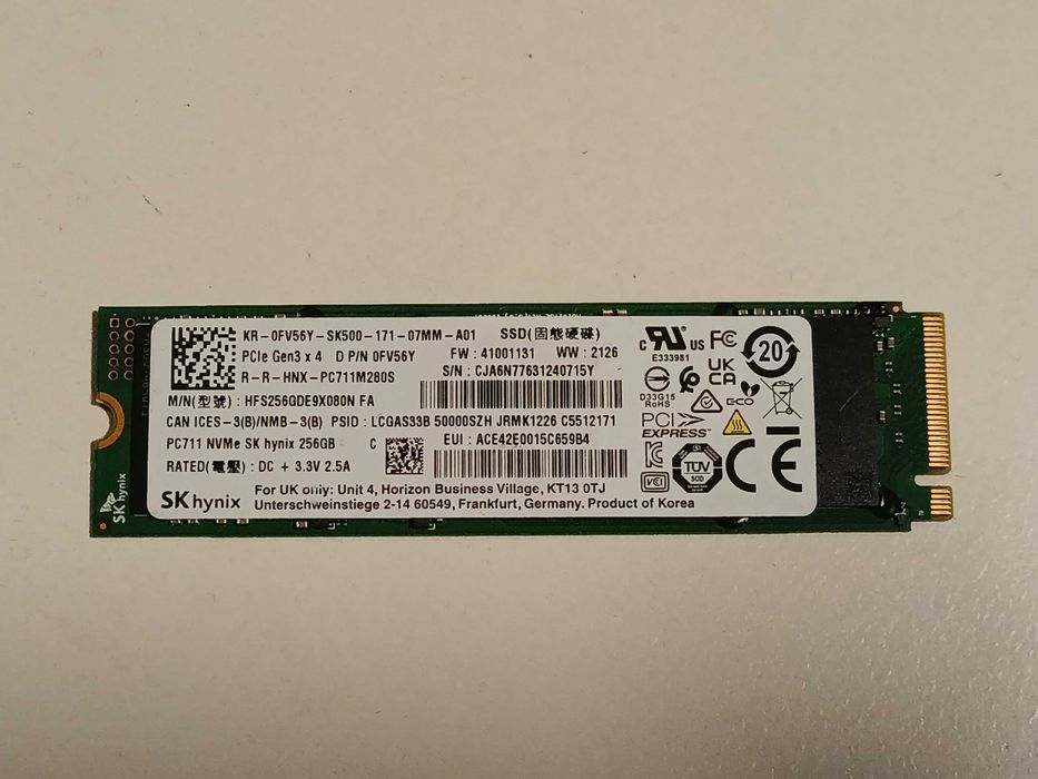 256Gb SSD накопичувач SK hynix PC711 m2 2280 NVMe 100%