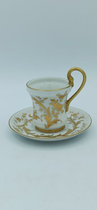Porcelana OHC  OHASHI JAPONIA Złota Filiżanka Duo MOKKA Piękna