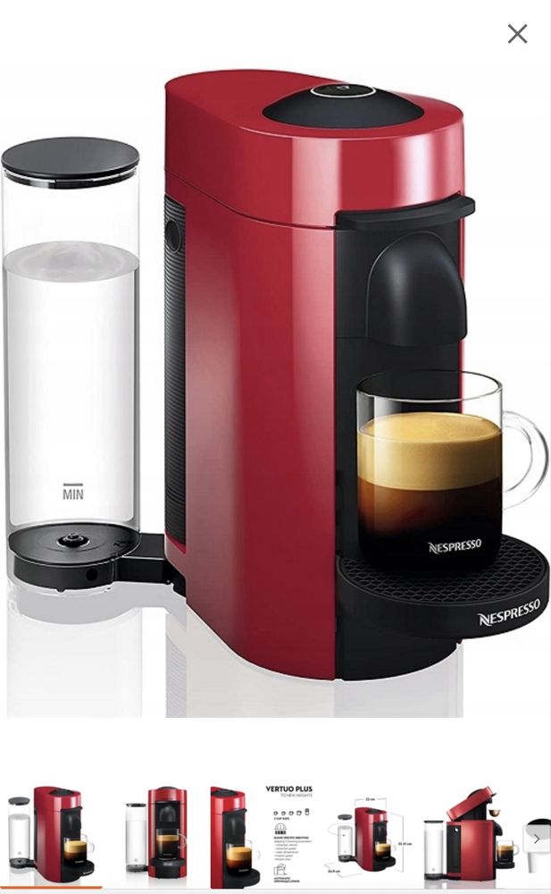 Ekspres kapsułki Nespresso Vertuo DeLonghi ENV150.R czerwony (P)