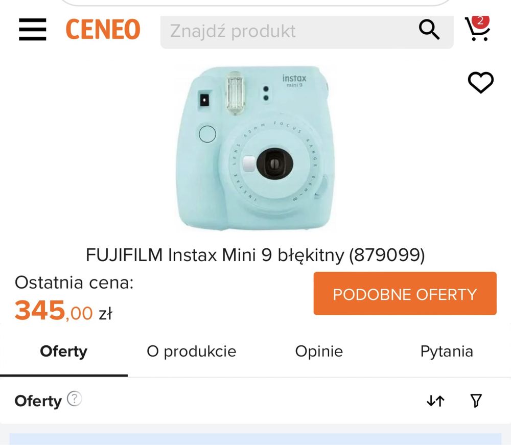 Aparat instax mini 9 + gratis