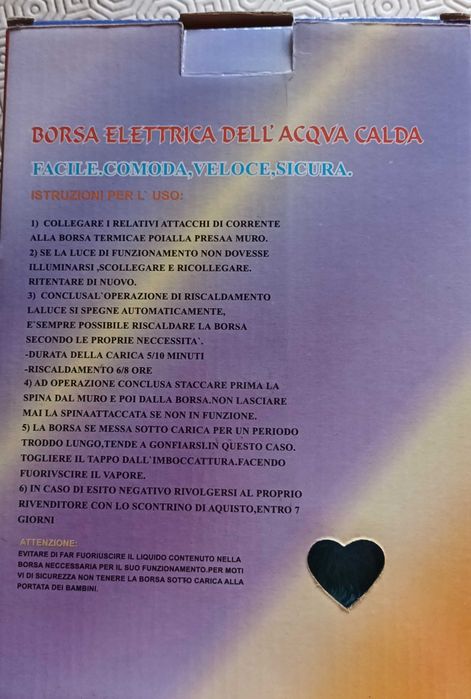 Saco água quente elétrico