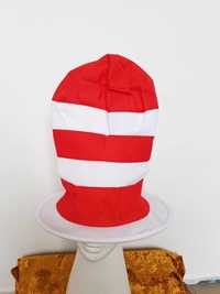 Wysoki kapelusz przebranie Kot Prot dr Seuss dla dzieci. A2817