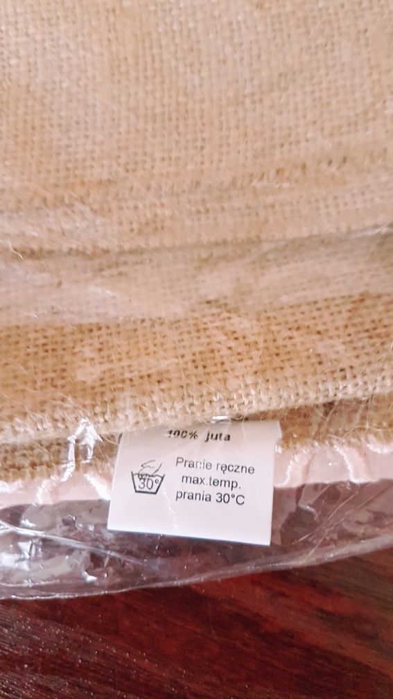 Bieżnik + kieszonki juta boho
