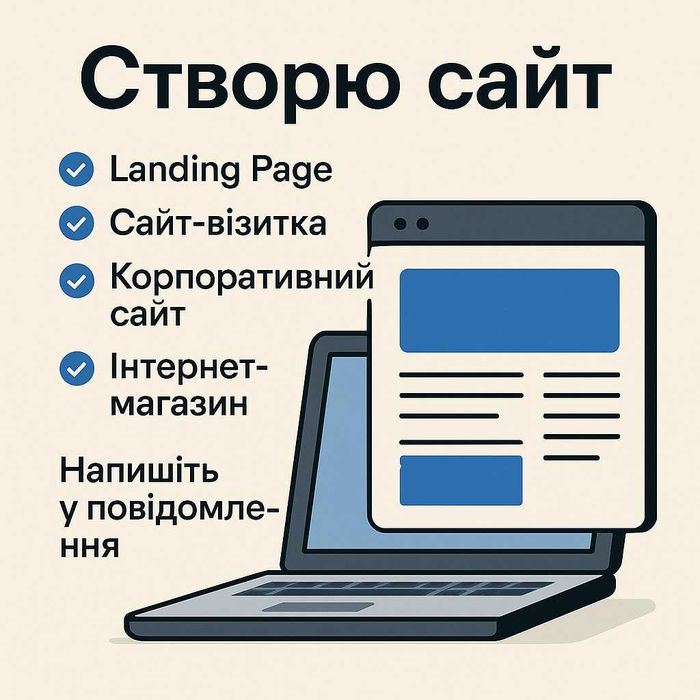 Сайт для бізнесу | Landing Page, інтернет-магазин, корпоративний сайт