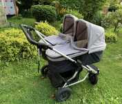 Wózek bliźniaczy obok siebie 2in1 gleboki i spacerówka mountain buggy