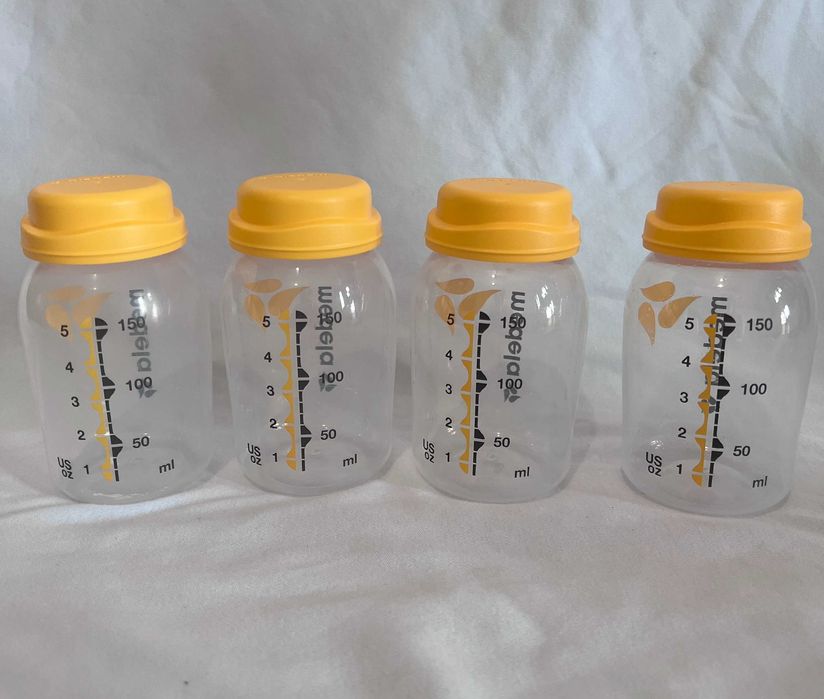 4 Biberões + 4 Tetinas Calmas Medela 150ML