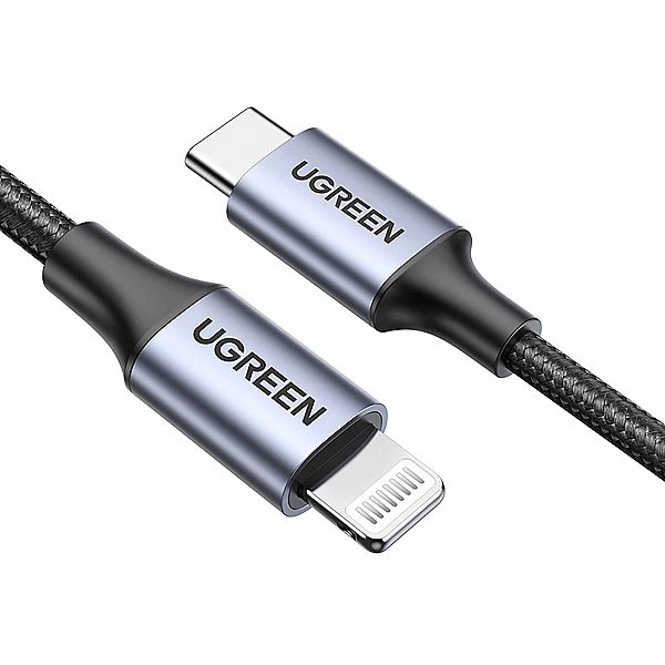 Kabel Ugreen US304, 60760 Lightning - USB-C 2.0 MFi 1.5 m - szary