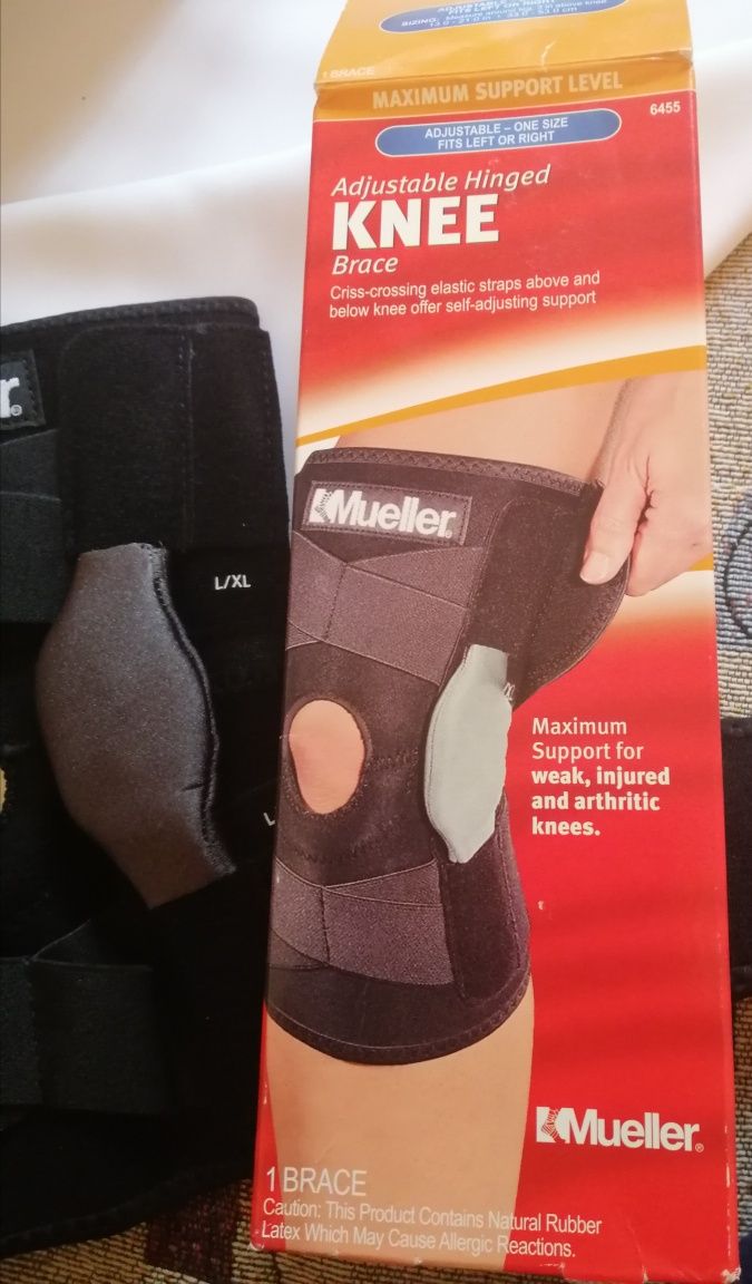 Регулируемый шарнирный коленный бандаж Mueller Sports Medicine, черный