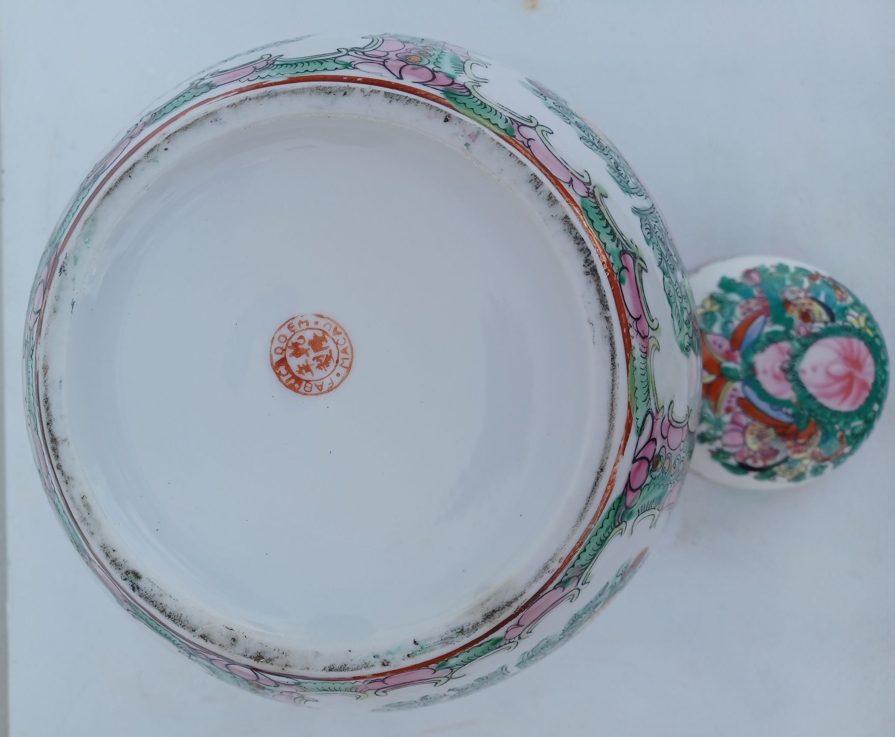 Vaso decorativo (Tibor o Bol) Porcelana de Macau