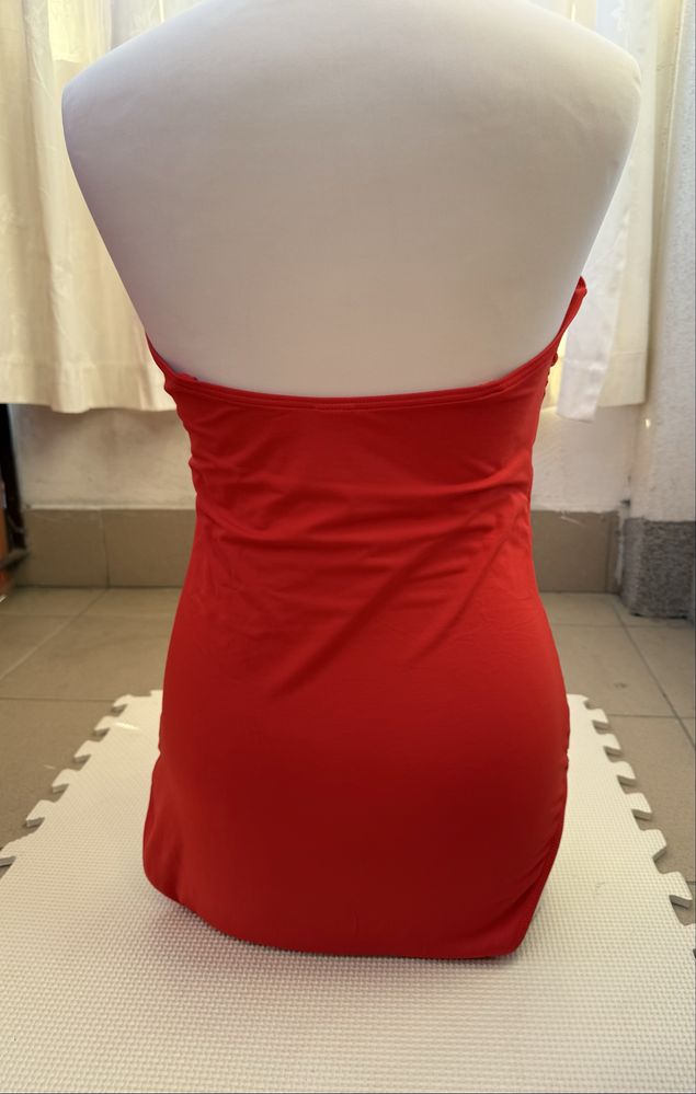 NEXT Czerwony strój kąpielowy jednoczęściowy 46 minimalist chic