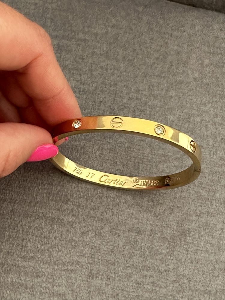 Bransoletka cartier stal 316L złota 16,17,19