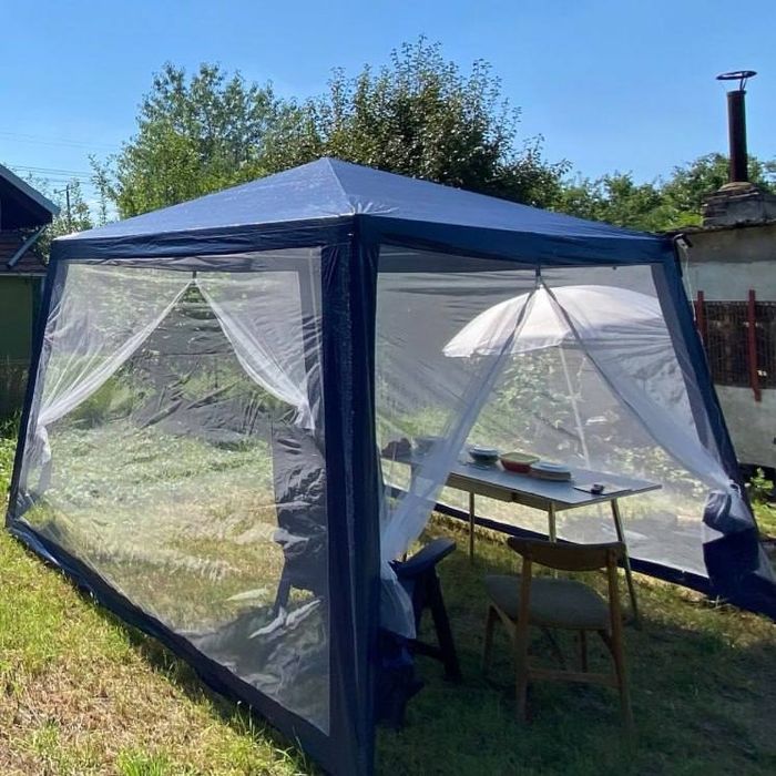 Pawilon ogrodowy 3x3m z moskitierą ALTANA z 4 ścianami na zamek.