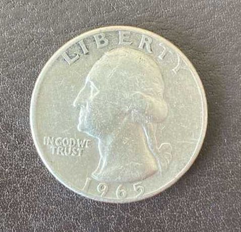 Квотер доллар США 25 центов 1965 год