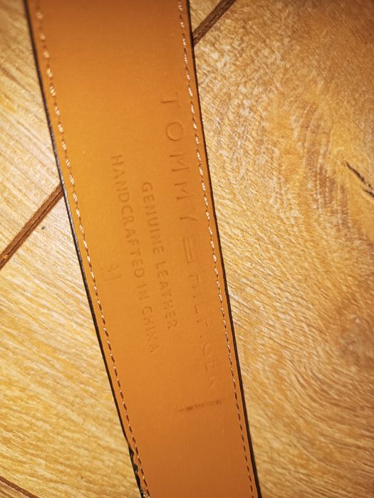 Damski pasek Tommy Hilfiger skórzany czarny