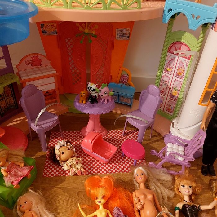 Zestaw Barbie, kamper, domek, zamek, kuchnia, lalki, Ken