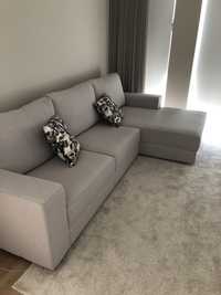 Sofa com chaise como novo.